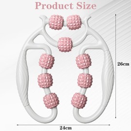 Umllpet Massage Roller, Massage Roller Legs, Leg Muscle Massager - Deep Tissue Massage Roller with 9 Wheels, Leg Muscle Massager Foot Massage Roller, Massage Roller for Leg Foot Arm Massage (Pink)