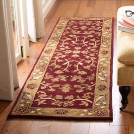 Safavieh Heritage Collection HG170A Handmade Traditional Oriental Premium Wool Runner, 2'3" x 8' , Red / Gold
