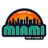Squiddy Miami Florida City Skyline - Vinyl Sticker for Car, Laptop, Notebook (5" Wide)