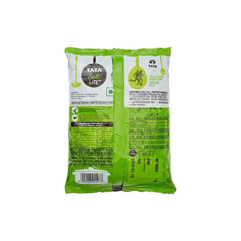 Tata Salt Lite - Low Sodium, 1kg Pouch