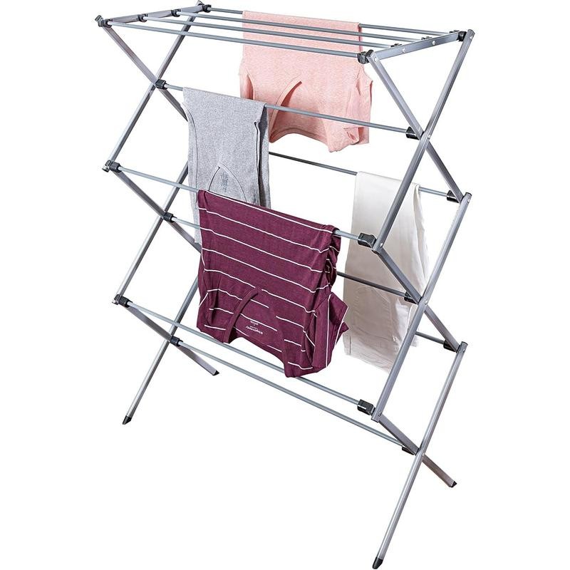 Oversize Collapsible Clothes Drying Rack DRY-09066 Silver, 50 lbs Laundry