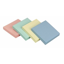 Q-Connect Reusable 76 x 76 mm Pastel Rainbow Quick Notes [Pack of 12]