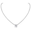 Sterling Silver H Necklace Womens Cute Letter Initial Necklace