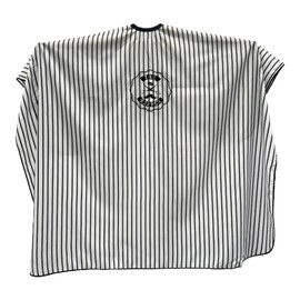 Gabri Professional Barber Cape Gown - Premium Hairdressing Cape for Hair Salon - Waterproof Hair Cutting Capes and Gowns for Barber Shops 160cm (L) x 140cm (W)) (Black and White Stripes)