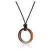 Jovivi Healing Crystal Pendant Necklace Women Men Natural Tiger Eye