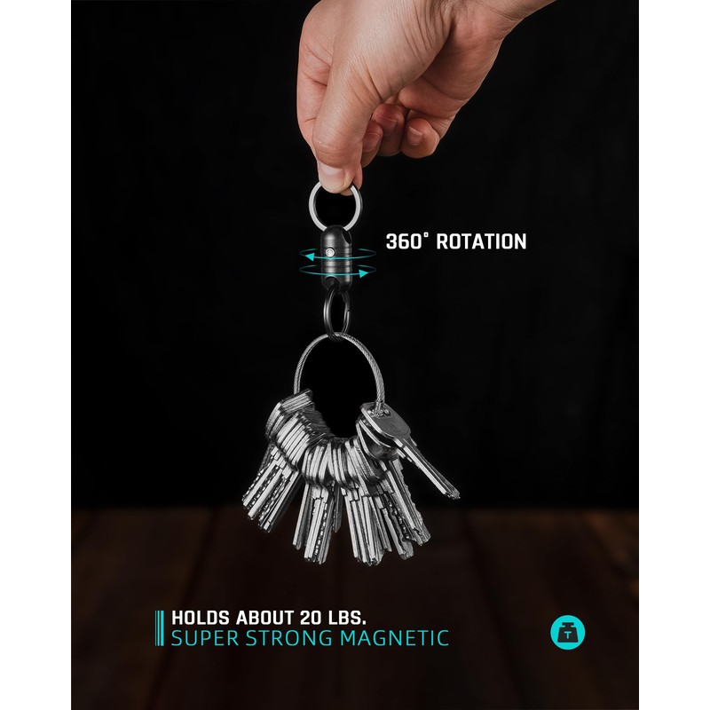 TISUR Quick Release Keychain, Magnetic Key Holder Connector, Detachable Key