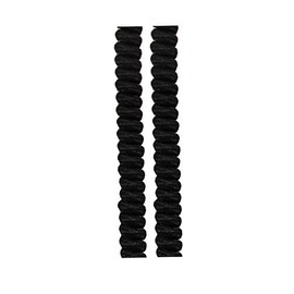 FeetPeople Curly (or Twister No-Tie) Shoelaces, Black, 3 Pair
