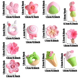 Cayway 13 PCS Mini Resin Flowers, Micro Landscape Miniature Flower, Mini Accessories Flowers for DIY Art Crafts, Zen Garden, Micro Landscaping Decoration
