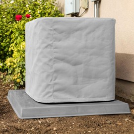 SugarHouse Outdoor Air Conditioner Cover - Premium Marine Canvas - Made in The USA - 7-Year Warranty - 24" x 24" x 24" - Gray