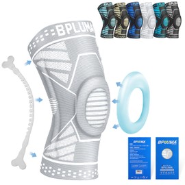 Knee Brace for Women Man, Compression Knee Sleeve with Patella Pad Bilateral Stabilizers, Knee Support for Meniscus Tear, Weightlifting, Arthritis Pain