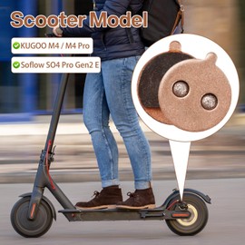 2pcs Scooter Bremsbeläge für Kugoo M4/M4 Pro, Soflow SO4 Pro Gen2 E, Bremsbeläge Elektroroller Halbmetall, Plaquette de Frein Trottinette Electrique Elektroroller Teile