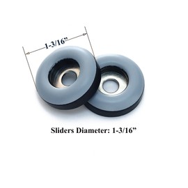 1-1/4" Screw on Furniture Glides Sliders-Furnigear PTFE (Teflon) Chair Leg Movers Sliders for Carpet and Hardwood Surface - Move Your Furniture Easy & Safely - Best Floor Protector (40pack)