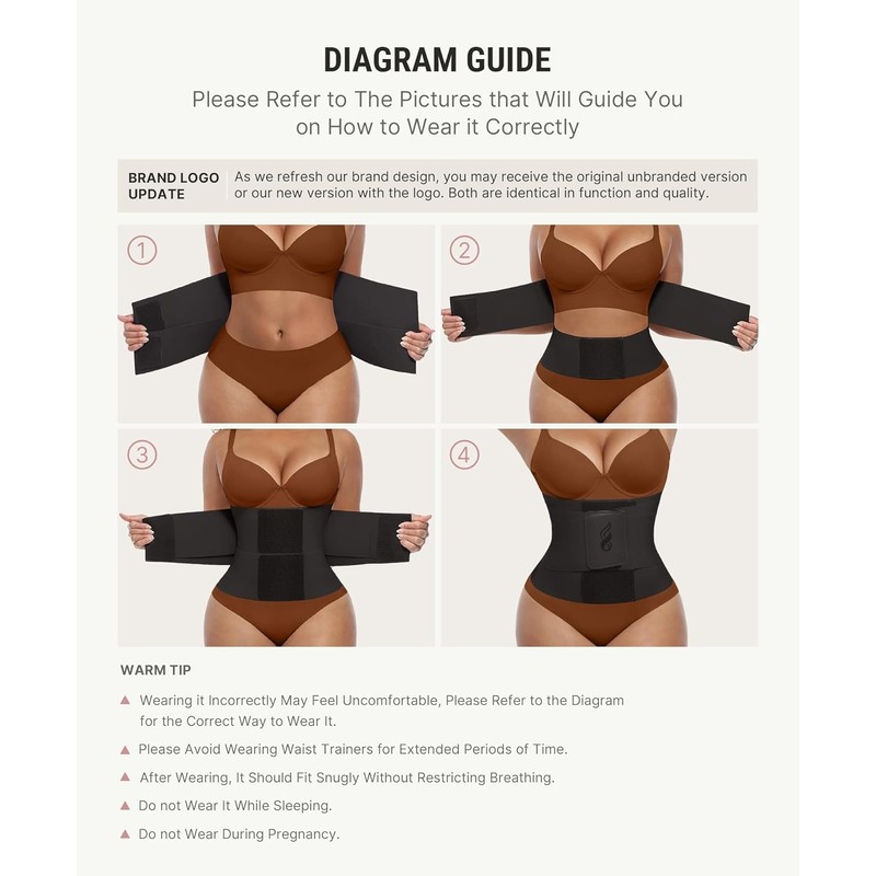 FeelinGirl Waist Trainer Belt Cincher Trimmer Tummy Control Body Shaper
