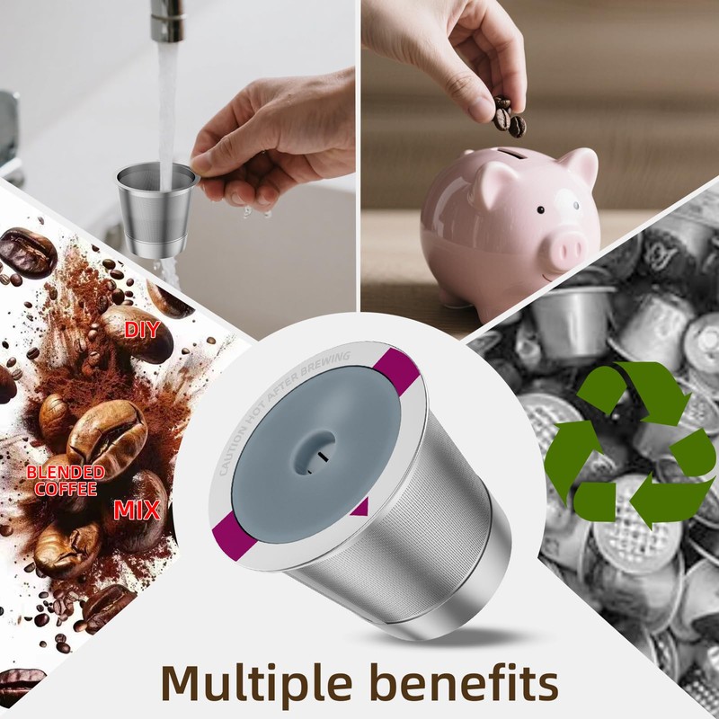 1 Pack Reusable K Cup Coffee Pods, Stainless Steel Refillable