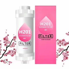 Shower Filter with Aroma and Vitamin C, Improves Skin and Hair Health (Cherry Flavor)