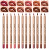 MADGININE Lip Liner Set 12 Pcs Lip Pencil, 12 Colours