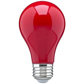 Satco S14984 Medium Light Bulb in Bronze/Dark Finish, Ceramic Red