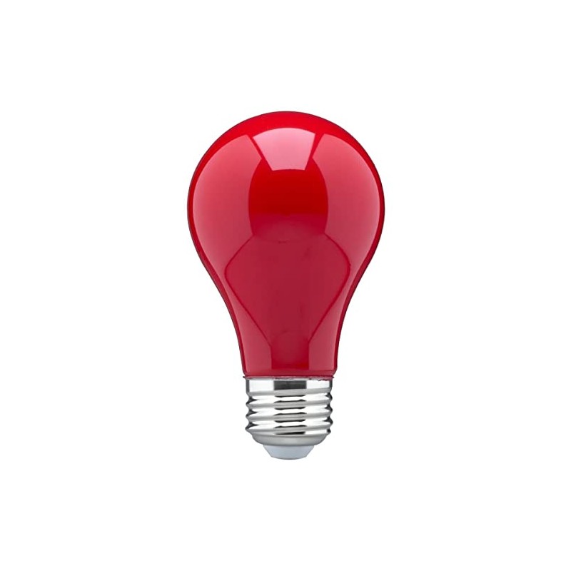 Satco S14984 Medium Light Bulb in Bronze/Dark Finish, Ceramic Red