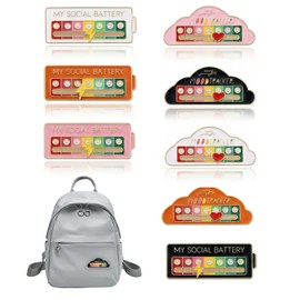 Hinbkenla Social Battery Slider Pin 8PCS 5 Colors