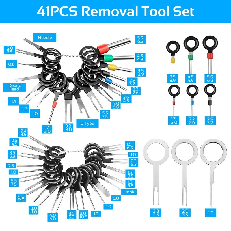NICKLIN Terminal Removal Tool Kit,41Pcs Wire Terminal Extractor Removal Tool