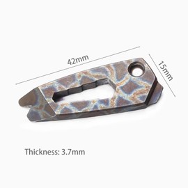FANYCS Titanium EDC Pry Bar Multi-Tool Keychain with Wrench Screwdriver Pry Bar Function (Mini Pry Bar) (Colorful)