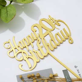 Sodasos - Decoración acrílica para tartas de cumpleaños 20 de feliz cumpleaños (20 años)