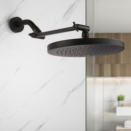 Shower Head Arm, Adjustable Shower Extension Arm for Rain Showerheads, Angle & Height Adjustable Shower Head Extender Arm, G1/2 Universal Connector, Easy to Install (Oil Rubbed Bronze, 10 Inch)