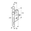 VACHETTE D226R-A40/N/SC 3 Gorges Reversible High Security Key Lock Round