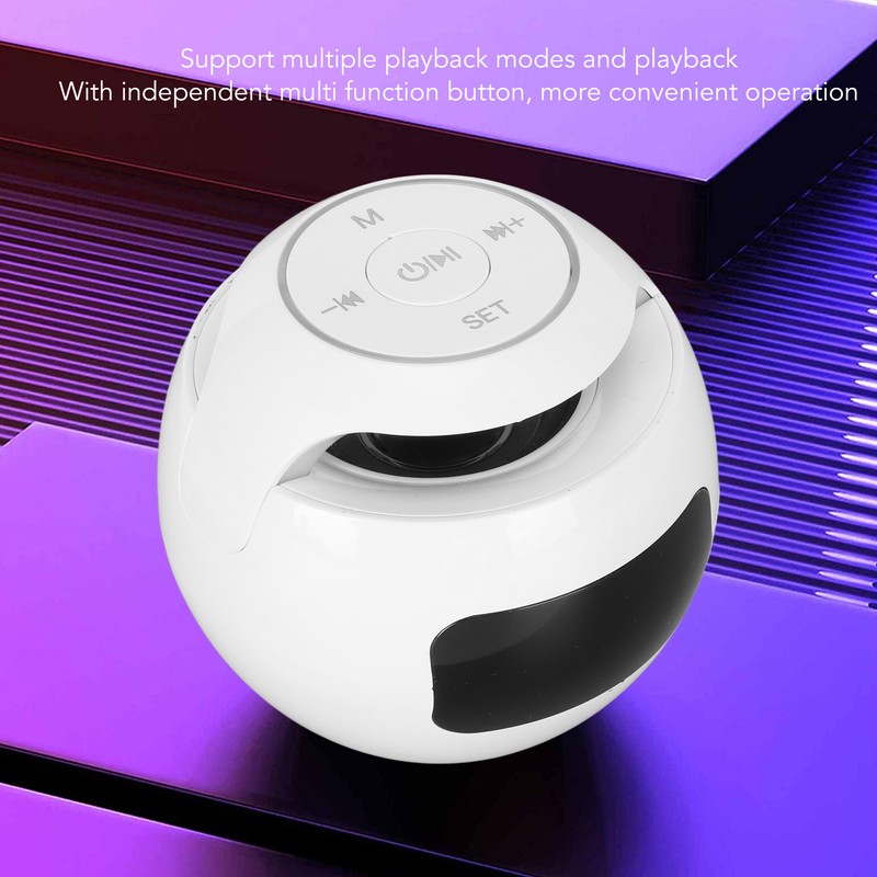 Bluetooth Alarm Clock Speaker Bass Full FM Radio Multifunction Portable