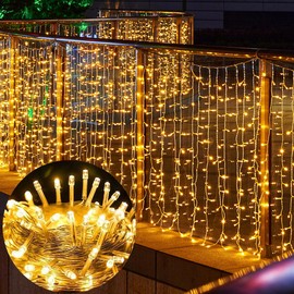 Luces Navideñas, ZJTZJY 22M 200 LED Cadena de Luces, 8 modos de luz, Luces Navideñas Exterior, Impermeable, Adecuada para Árbol de Navidad, Habitación, Patio, Jardín, Fiesta, Navidad (Blanco Cálido)