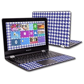 MightySkins Skin Compatible with Lenovo Flex 3 11" – Blue Houndstooth | Protective, Durable, and Unique Vinyl Decal wrap Cover | Easy to Apply, Remove, and Change Styles | Made in The USA