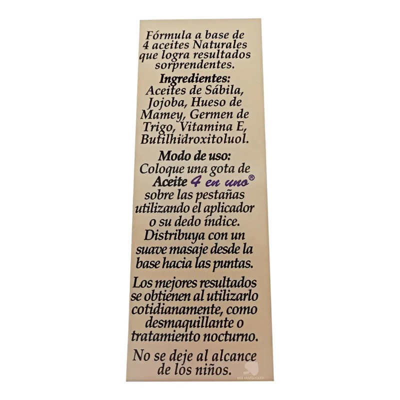 Aceite 4 En 1 Crecer Y Alargar Pestañas Prosa