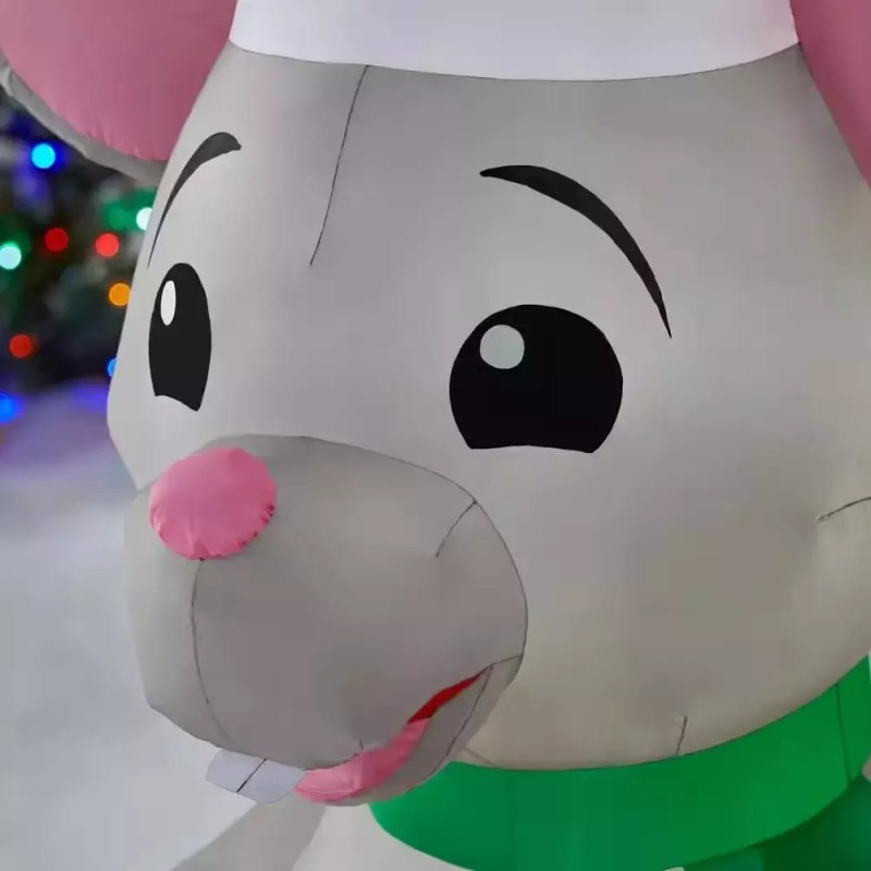 Home Accent 6.5' ANIMATED MOUSE EATING A COOKIE Airblown Lighted