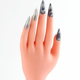 Nail Art Practice Hand Nail Model Equipment Tester Design Board Finger Tool For Hand Kit Practice Set Hand 061220DC / 네일아트 연습 손 네일 모형 기구 테스 터 디자인 판 손가락 도구 용손 키트 실습 세트 손 061220DC
