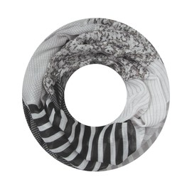 Majea Women’s Super Soft Loop Scarf in Many Colours and Patterns, Tubular Scarf in Trendy Colours - Grey 25, size: 180 x 90