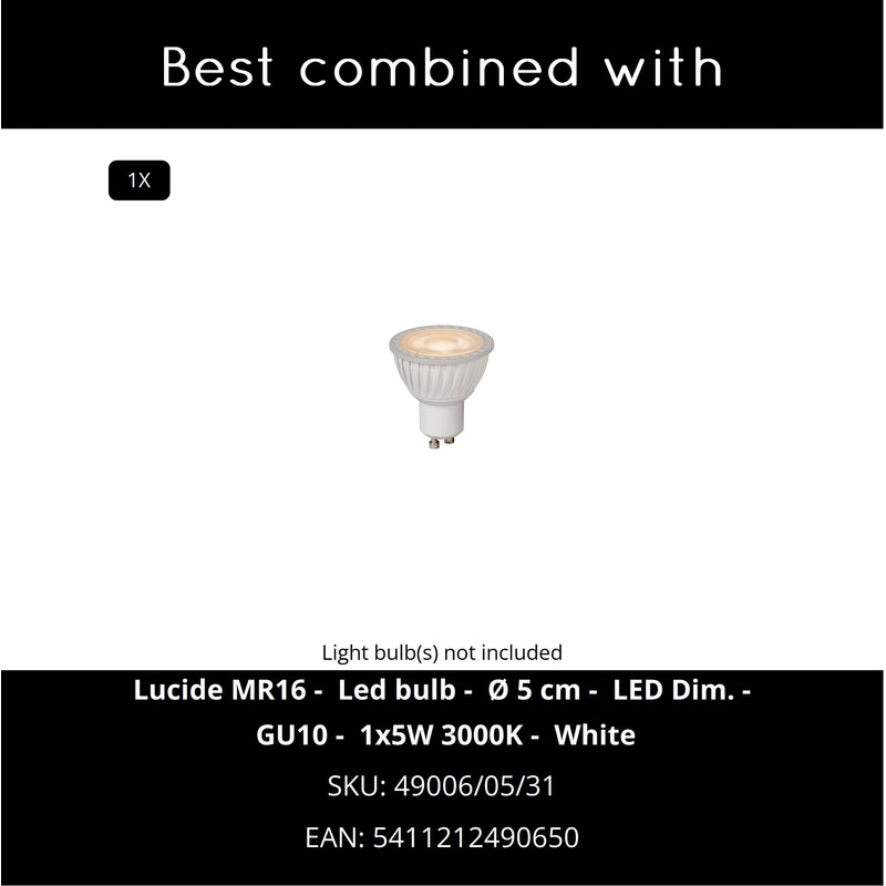 Lucide TUBE - Ceiling Spotlight - Ø 9,6 cm -