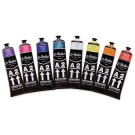 Chroma Atelier A2 Lightfast Heavy Body Acrylic Paint - Assorted colors, Set of 8, 120 ml tubes