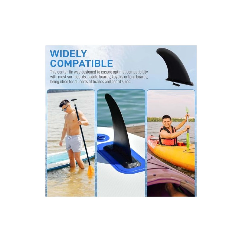 Flypark Fins 9", Paddle Board Big Center Fin, Slide-in Fin