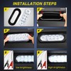 Nilight 6" Oval LED Trailer Tail Lights 10 LED w/Flush