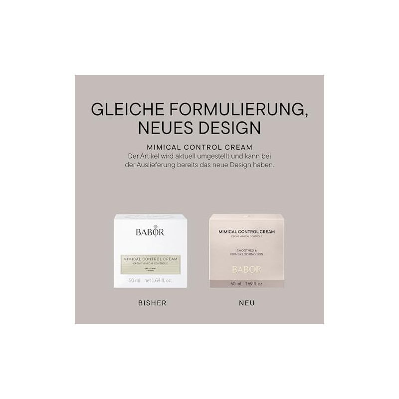 BABOR Classics Mimical Control Cream, Light Face Cream for Dry