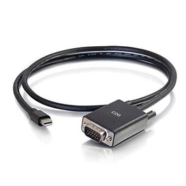 C2G Mini Display Port Adapter, Display Port to VGA, Black, 10 Feet (3.04 Meters), Cables to Go 54678