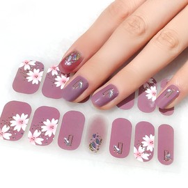 3D Nail Stickers Art, Stylish Nail Polish Strips with Extra Nail Decals, nanosase by igozen (Set of 2) (3D, K10 Superb Diva)