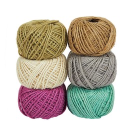Colorations Natural Tones Colored Twine - 53 Yards, 6 Colors