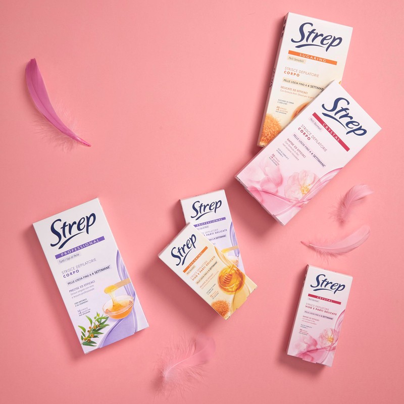Strep - Strisce Depilatorie Viso e Parti Delicate Professional, con