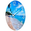 JoFomp Beach Outdoor Clocks for Patio, Large Outdoor Clocks Waterproof
