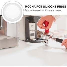 8 Piezas Anillo de Silicona para Cafetera Italiana, Repuesto Plata