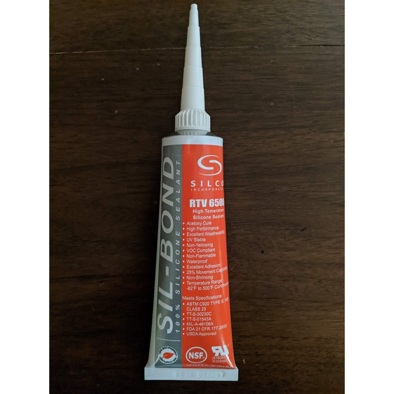 Sil-Bond RTV 6500 High Temperature Industrial Construction Grade Silicone -
