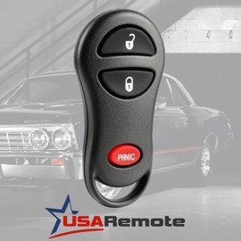 Key Fob Keyless Entry Remote fits Jeep Cherokee / Jeep Grand Cherokee 1999 2000 2001 2002 2003 2004 (GQ43VT9T, 56036860)