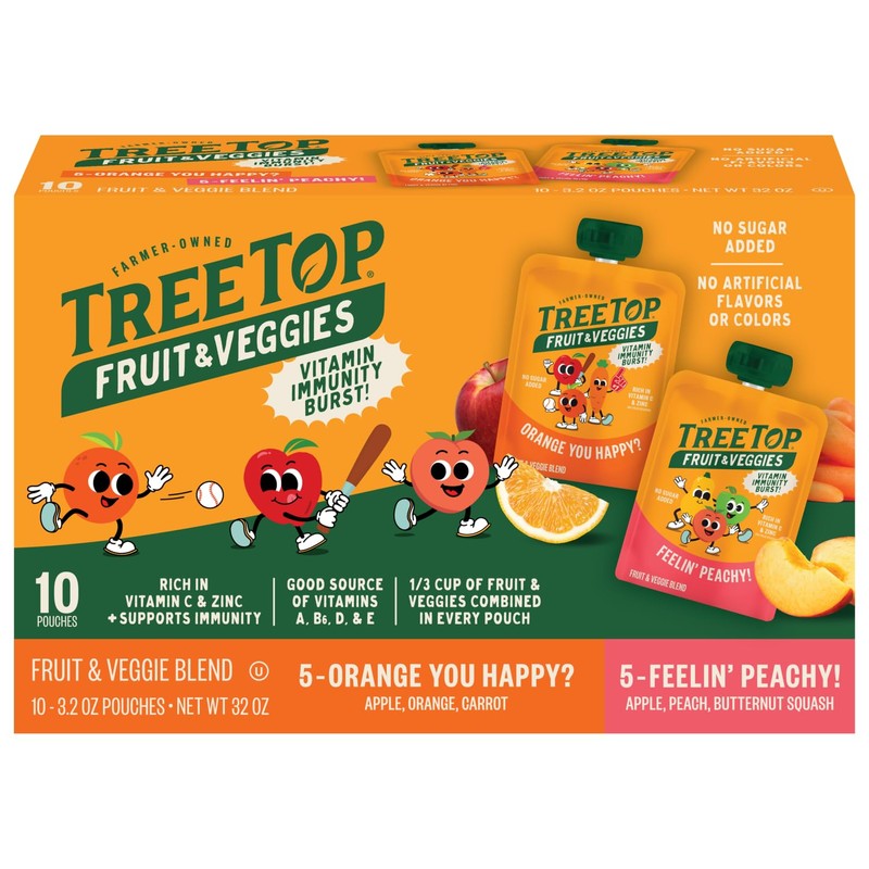 Tree Top Fruit & Veggie Variety Pack Orange & Peach
