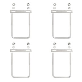 Aopin Square U-Bolt 2.95"(75mm) Inner Width U Bolts Brackets 304 Stainless Steel M8 with Nut, Plate, Washer for Car/RV/Trailer Bumper,4 Sets